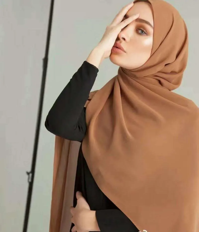 Premium Chiffon Head Scarf Shawl Muslim Hijab Neck Wrap Non Slip For Women