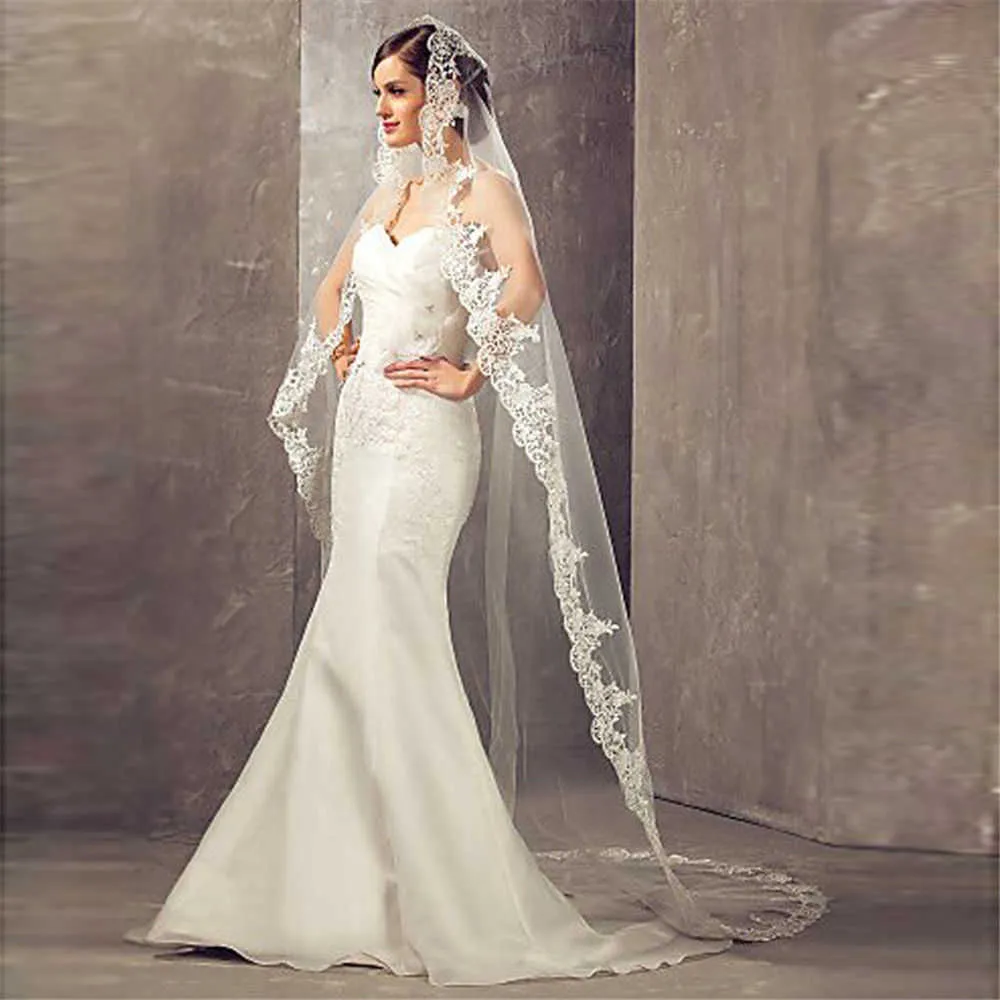 Cheap-Long-Wedding-Veil-Without-Comb-Lace-Edge-White-Ivory-Bridal-Voile-Marriage-Cathedral-Length-Wedding