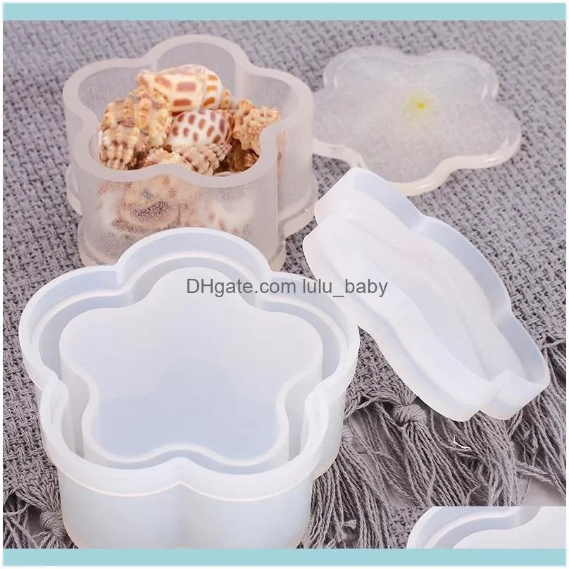 Epoxy Resin Box Silicone Storage Hexagon Shape Mould Jewelry Making DIY Tool Pouches, Bags