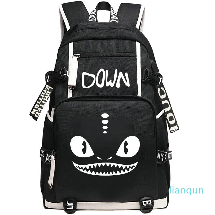 Tandenloze rugzak nacht woede dag pack hoe je je draak schooltas traint cartoon packsack kwaliteit rugzak sport schooltas outdoor dagzak