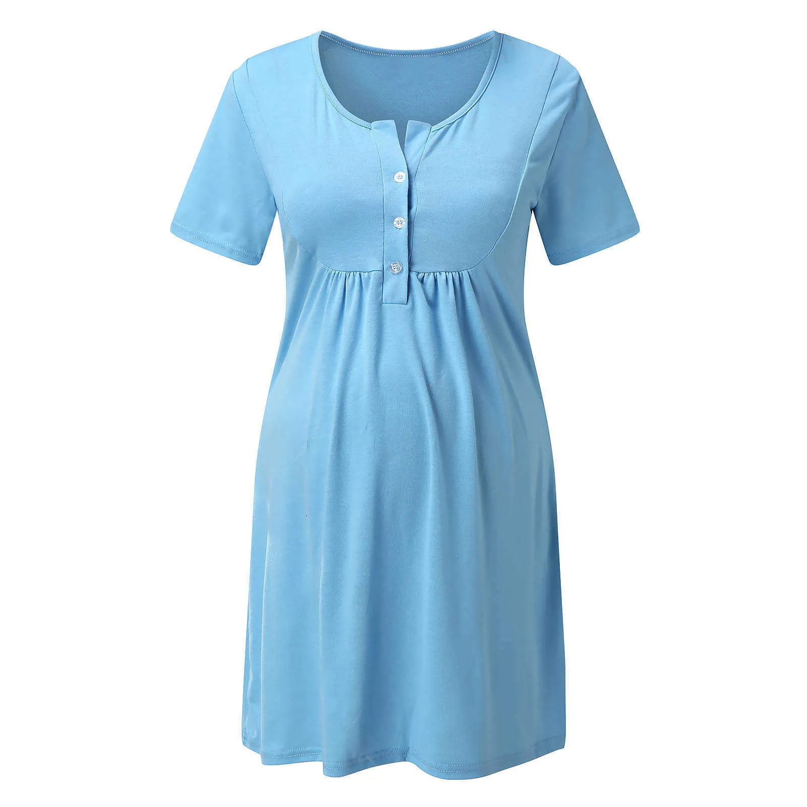 Summer Maternity Pajama Womens Nursing Nightgown Pregnancy Dress