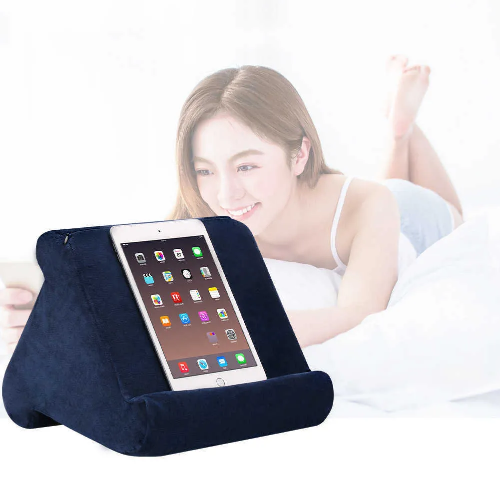 Tablet Pillow Holder Stand Book Rest Reading Support Cushion For Home Bed Sofa Multi-Angle Soft Pillow Lap Stand Cushion 210716