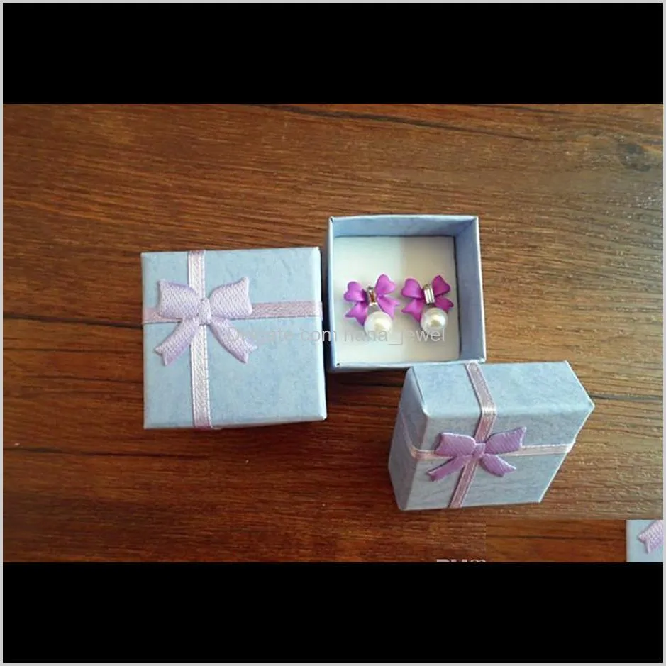 wholesale 50 pcs /lot square ring earring necklace jewelry box gift present case holder set w334