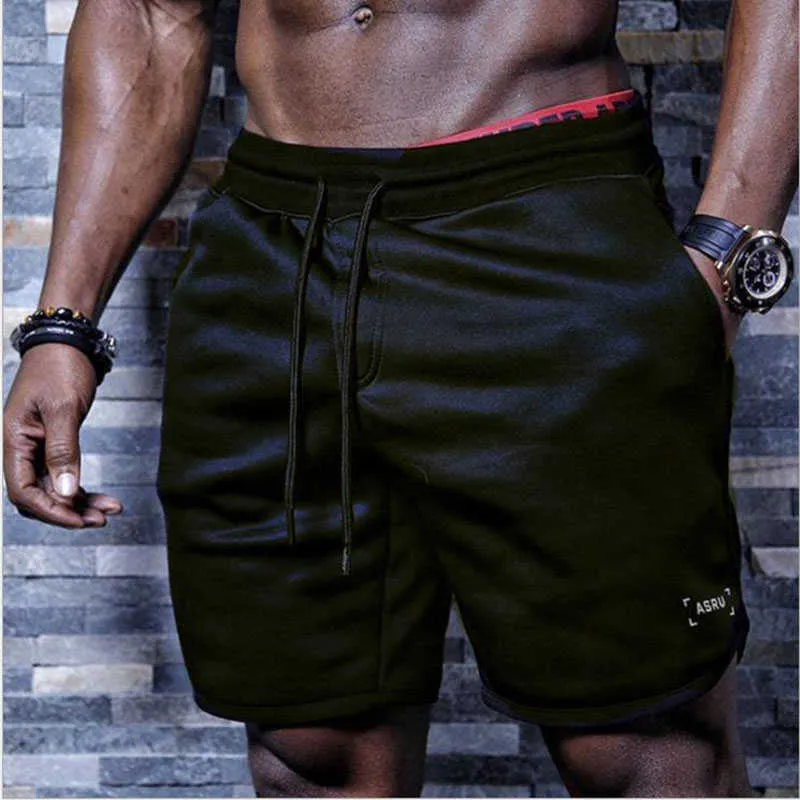 Men Bodybuilding Brand Shorts Joggers Gyms Fitness Crossfit Workout Sportswear Bottoms Male Casual Quick dry Beach Short Pants 210714