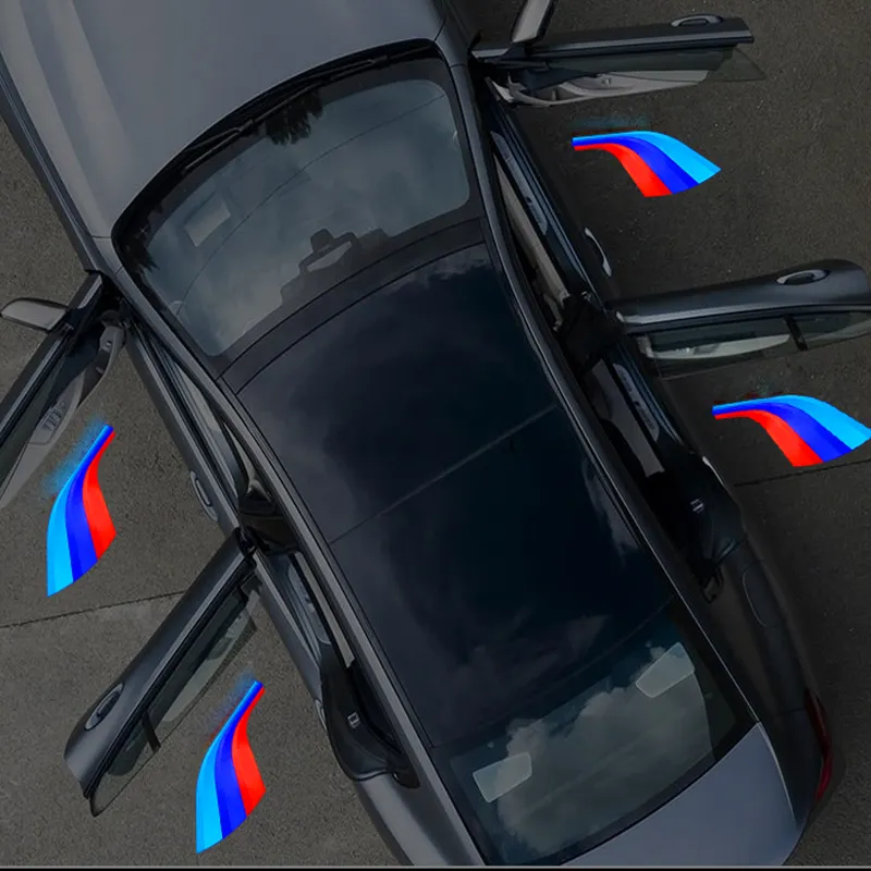 Lumière de logo de voiture 4PCS pour BMW E90 E60 F10 F20 F25 E46 E36 F30 F36 E30 E34 BMW /// M Performance Ghost Shats Shats Shadow Clair de voiture