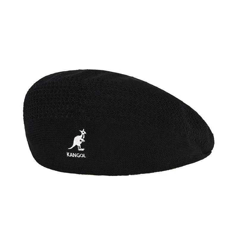 Summer Kangol Kangaroo Flat Top Fisherman Cappello Visor Cappello Basino in tessuto di cotone selvatico uomo e donna Cappello in stoffa top piatto Q8