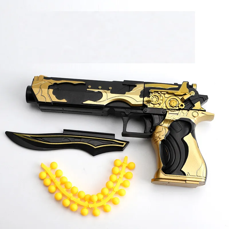 Mini Desert Eagle Alloy Toy Gun Modell Pistol Soft Bullet Black Blaster Airsoft Small för barn Barnfestival gåvor