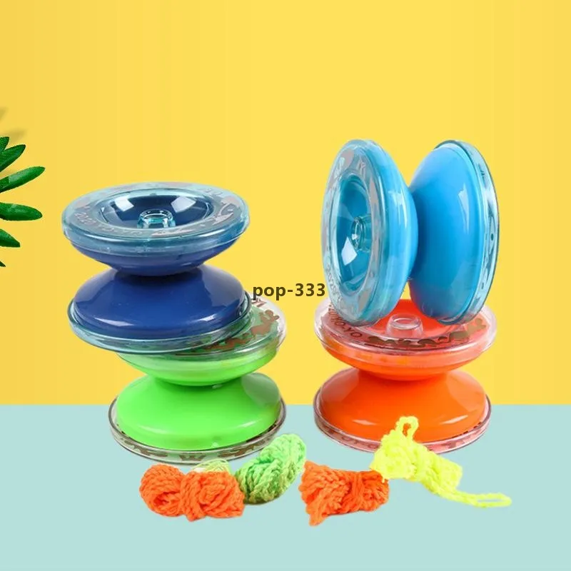 Yoyo barns plast yo-yo färgad pussel kabel finger lek för barn