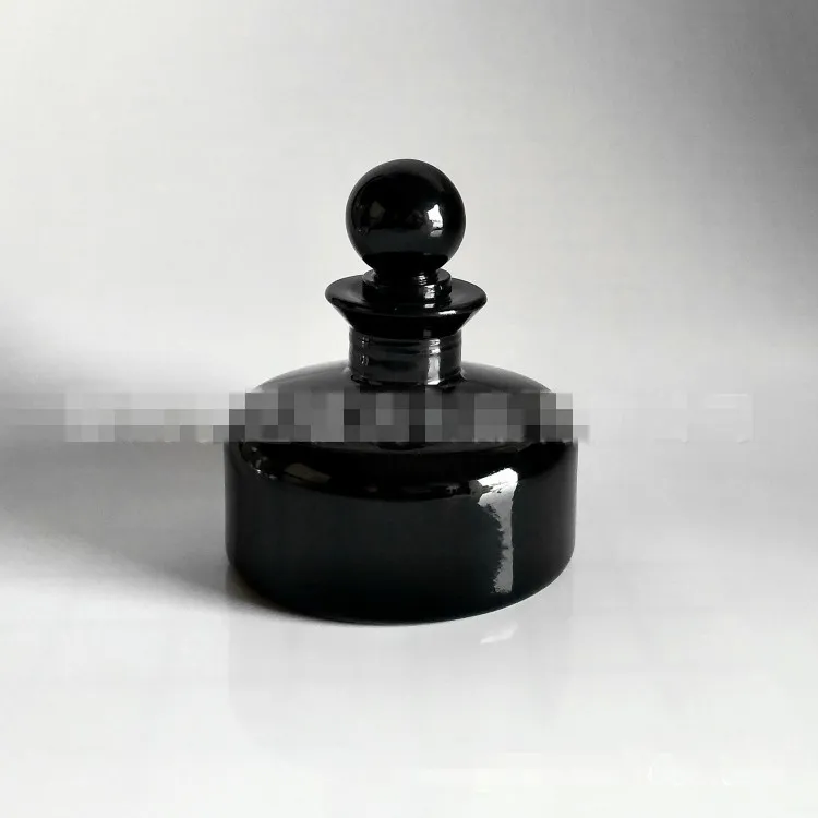 6.6Oz Noir Parfum Verre Diffuseur Bouteille Diffuseur Jar avec Bouchon 200ml Parfum Accessoires Utiliser pour DIY Remplacement Reed Diffuseur