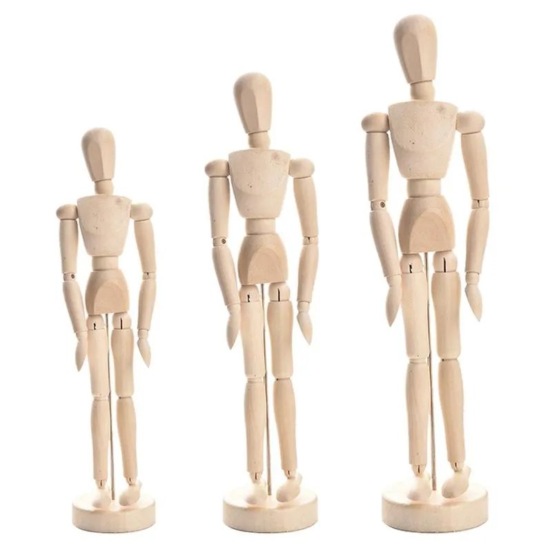 Decorative Objects & Figurines 4.5/8/12 Inches Tall Wooden Human/ Hand Mannequin Movable Limbs Human /Hand Artist Manikin Drawing Model