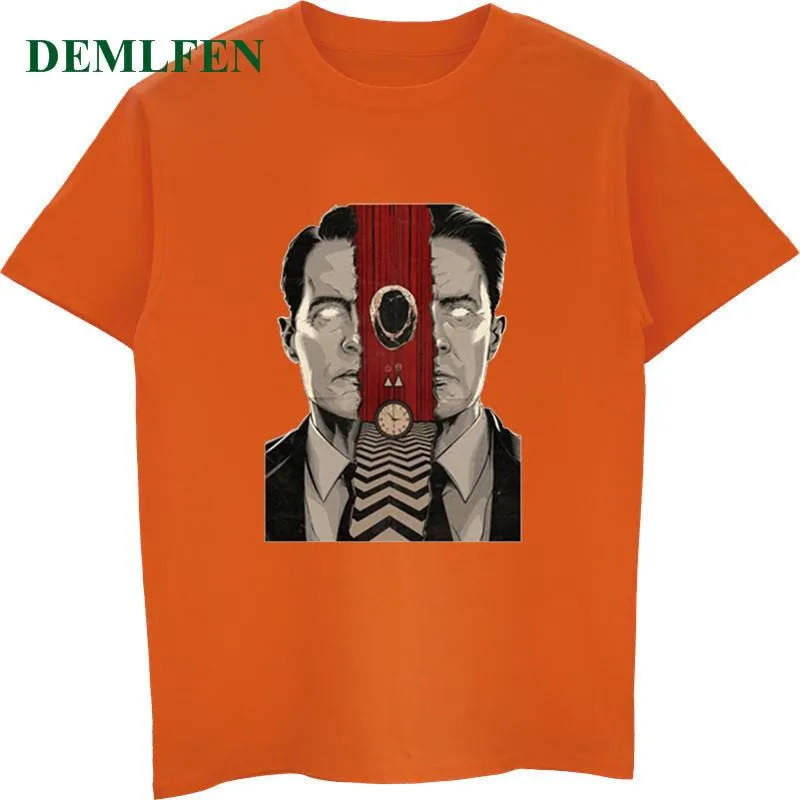 T-shirt da uomo Fashion All-match Twin Peaks Cotton Casual Funny Short Sleeve O-Collo T-shirt Cool Top semplici e comodi