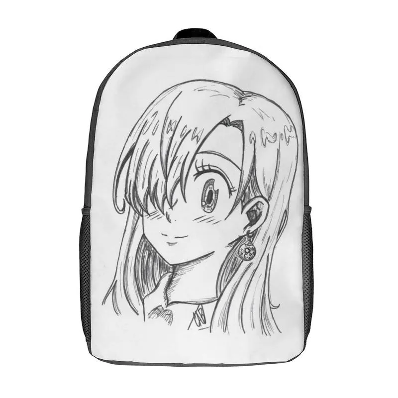 Mochila elizabeth leiones sete peitoras mortais mochilas japonês fantasia manga fitness corredor macio poliéster fofo sacos