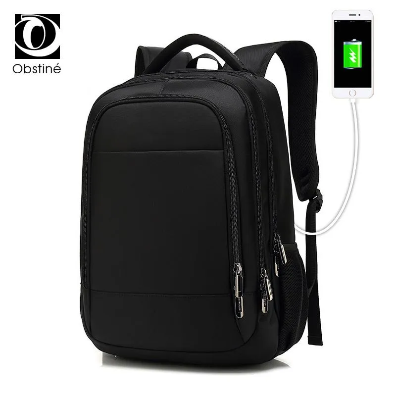 Zaino Maschio Business Usb Charger College Zaini per uomo Zaino Laptop 15.6 pollici Bagpack Borsa da viaggio Bookbag a scuola