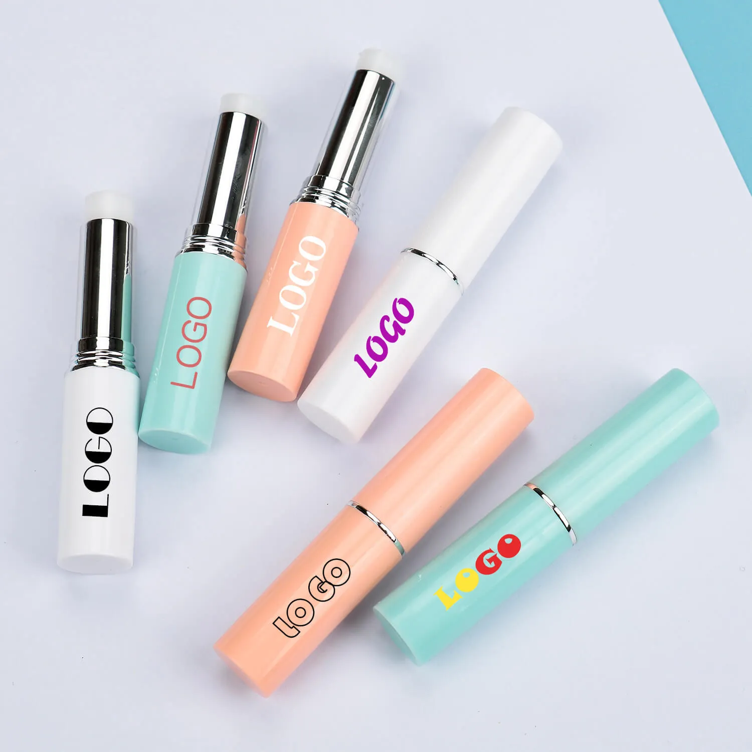 1pcs Moisturizing Colourless Lip Balm Natural Plant Colorful Lipstick Embellish lips Gloss Accept your logo