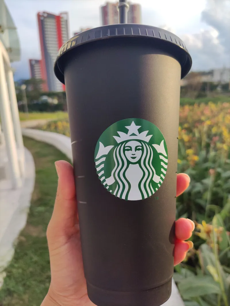  Starbucks 2023 White Mug w/Rubber Bottom & Lid