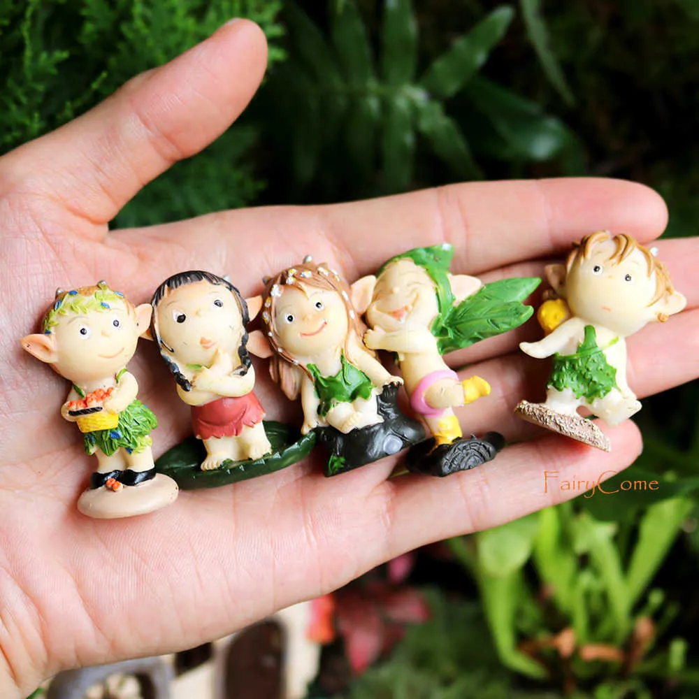 Fata Sette Nani Gnomi Figurine,Mini Gnomi Goblin Ornamenti Arte Giardino Per Casa Prato Decorazione Del Giardino Regali Di Compleanno Per