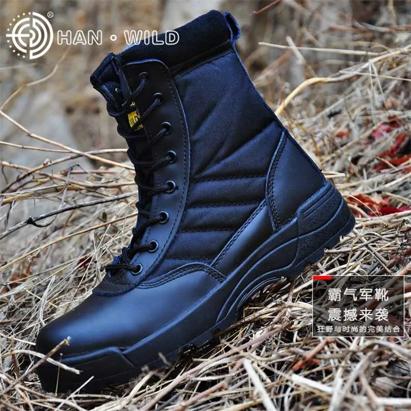 Men s Tactical Army Boots Breathable Black Canvas Lace Up Safety Combat Ankle Boots Durable Desert Military Footwear