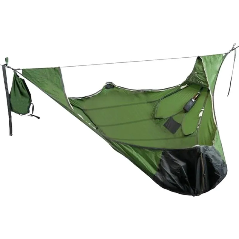 Mobilier de Camp, hamac de sommeil plat d'extérieur, Kit de Suspension de tente, lit de Camping avec filet anti-insectes de pluie, 238g