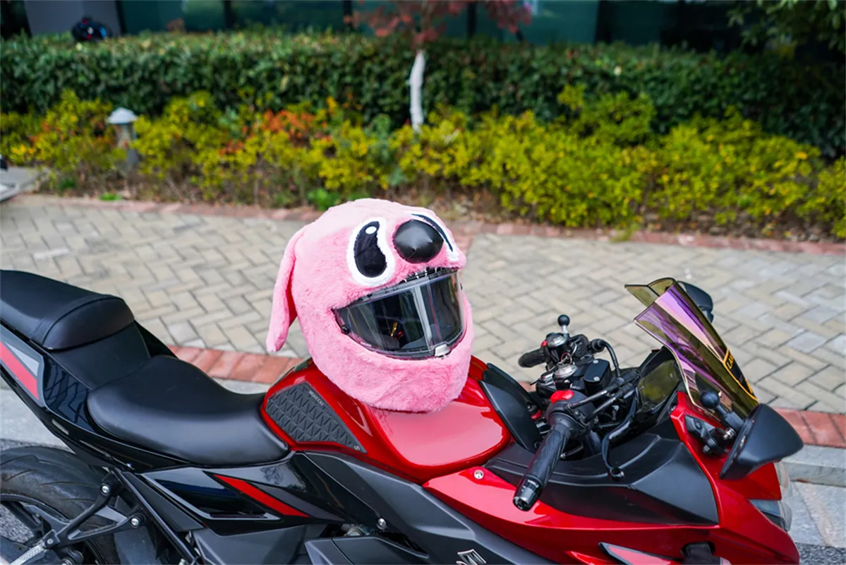 Chuarry Cute Panda Motorcycle Helmet Cover - Plush Dust Protector For Full Face Helmets