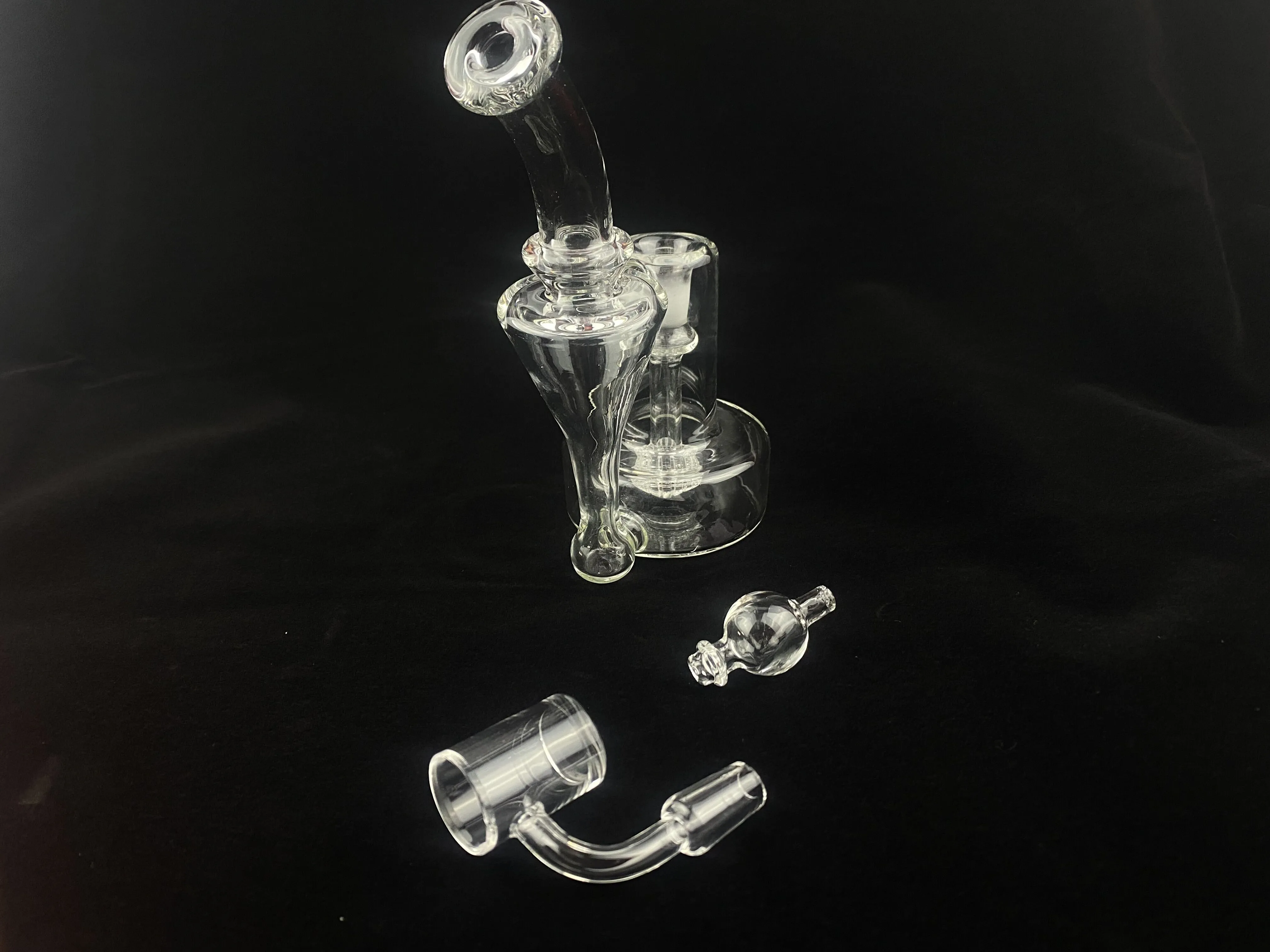 Narghilè, più nuovo Klein Tornado Percolator Glass Bong Recycler Water Pipes 14mm Female Joint Oil Dab Rigs Consegna globale