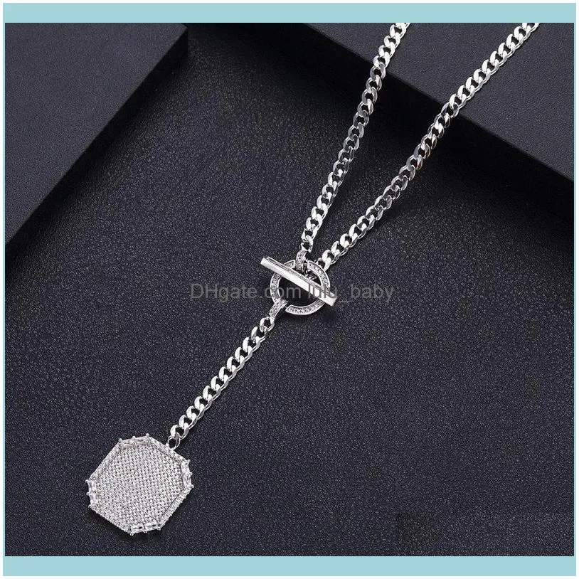 Chains JANKELLY Fashion Blue CZ Long Necklace Women Famous Better White Gold Color Crystal Statement Necklaces & Pendants For Party1