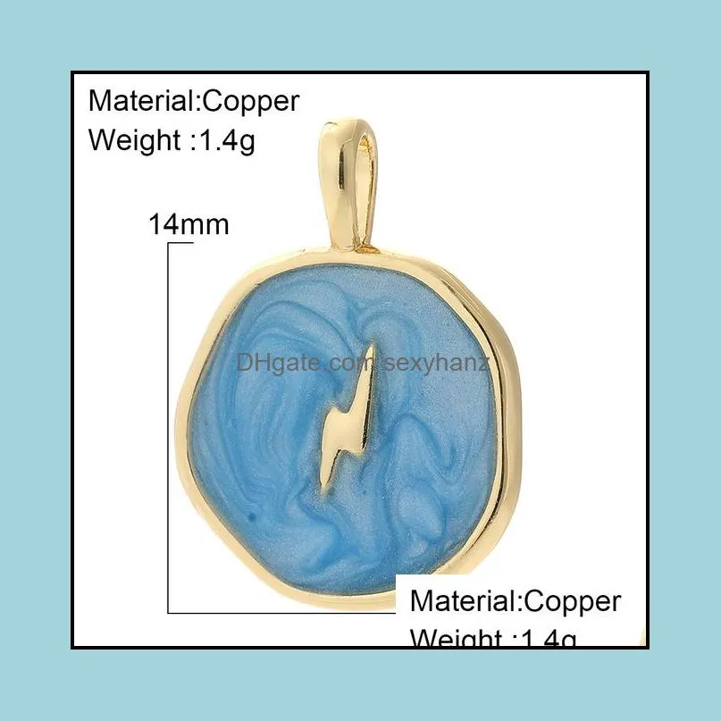 Moon Star Heart Designer Charms for Jewelry Making Supplies Bohemia Colorful Cute Pendant Charms Diy Earrings Necklace Charms GWF10793