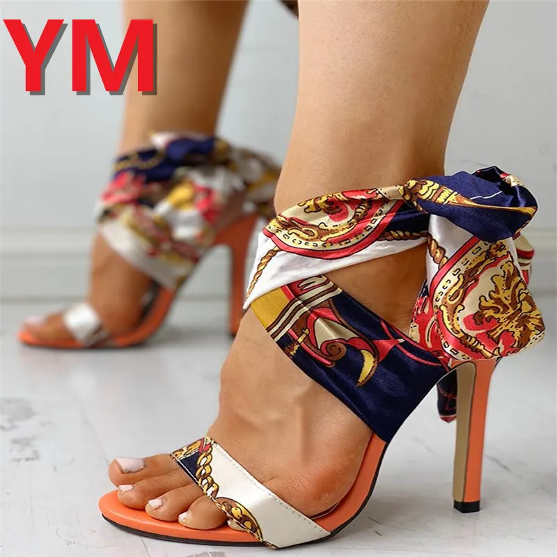 New Summer Women High Heels Shoes T-stage Transparent Sandals Sexy Snakeskin Pump Female Cover Heel Party Wedding Ladies Plus 41 C0309