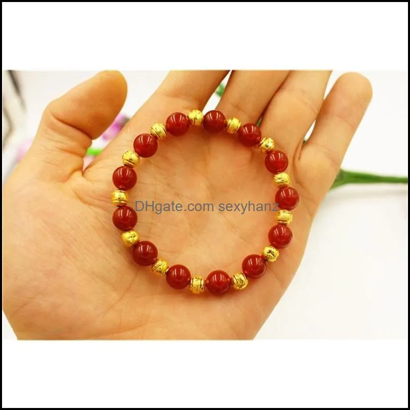 European dollar women`s agate bracelet Vietnam sand gold jewelry fashion transfer crystal long-lasting color beads