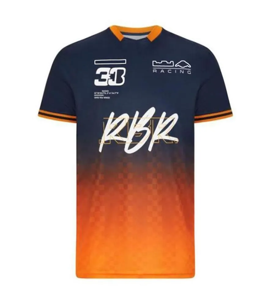 Męskie koszulki T-shirt F1 Team Clothing Formuła 1 Karit wyścigowy Krótkie rękawy T-shirt Verstappen 2021 Sports okrągły koszulka na szyję dostosowaną tę samą 3M411