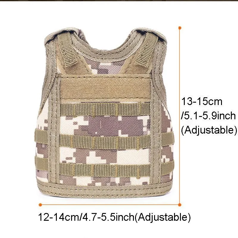 Beverage Koozie Vest Military Molle Mini Beer Cover Vest Cooler Sleeve Adjustable Shoulder Straps Beer Cover Bar Party Decoration BH1990 ZX