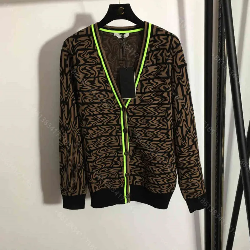 2021ss abiti firmati donna maglione giacca camicia doppia F marca cappotto maglione di alta qualità lana maglia scollo a V logo ffen giacca invernale super caldo donna felpe casual