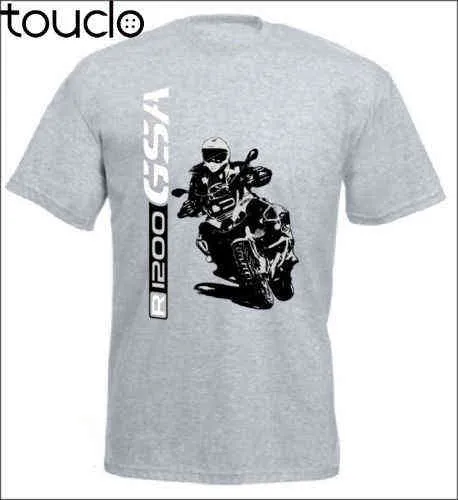 夏の半袖プラスサイズのスリーブトップスTシャツホム1200 GSA GS TシャツアドベンチャーMotorradオートバイファンティーシャツG1222