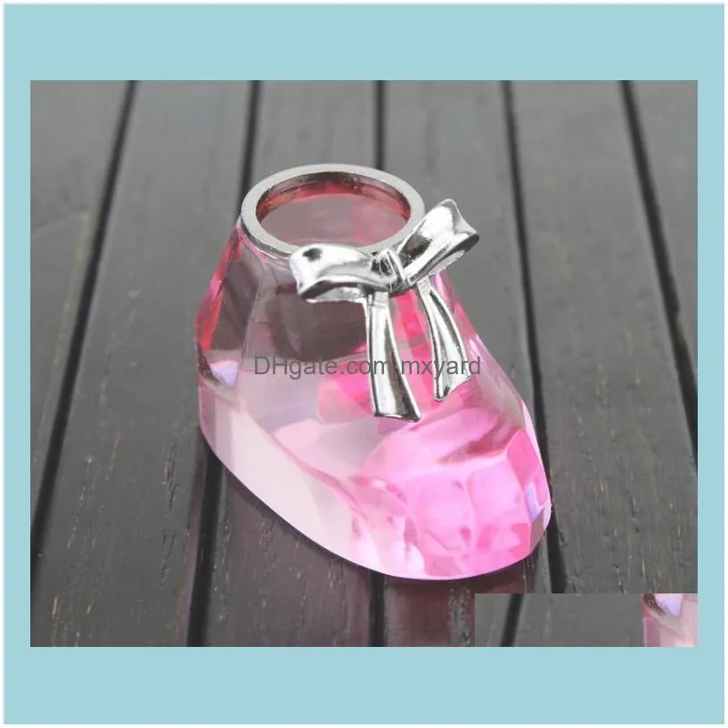 100pcs Choice Return Gifts Crystal Baby Shoe Christening Shower Favors Baptism Souvenirs Wholesale Party Favor