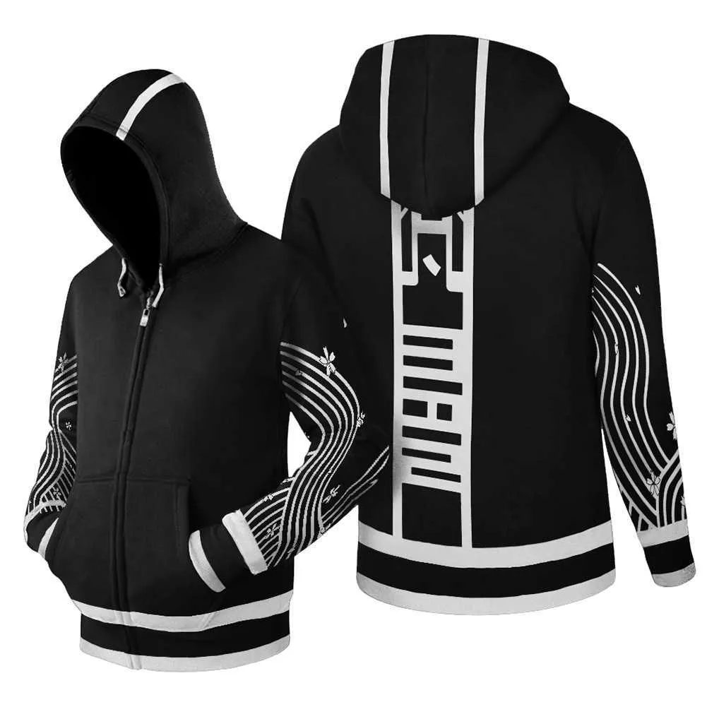 Anime Hooded Sweatshirt Lightweight Zip Up Graphic Hoodie