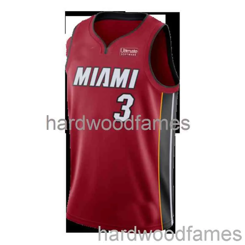 Tani niestandardowy Dwyane Wade Red Swingman Jersey zszyty męskie koszulki do koszykówki XS-6xl