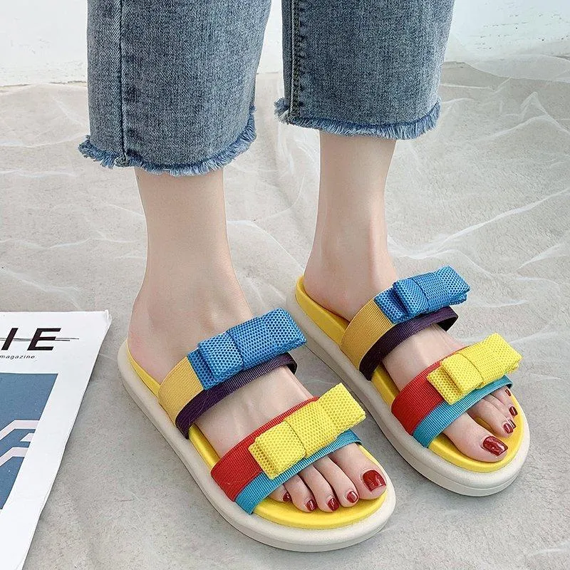 Yaz Plaj Terlik 2021 kadın Ayakkabıları Rahat Platformu Çevirme Toe Açık Sandalet Chaussure Ette Femme Zapatillas Mujer