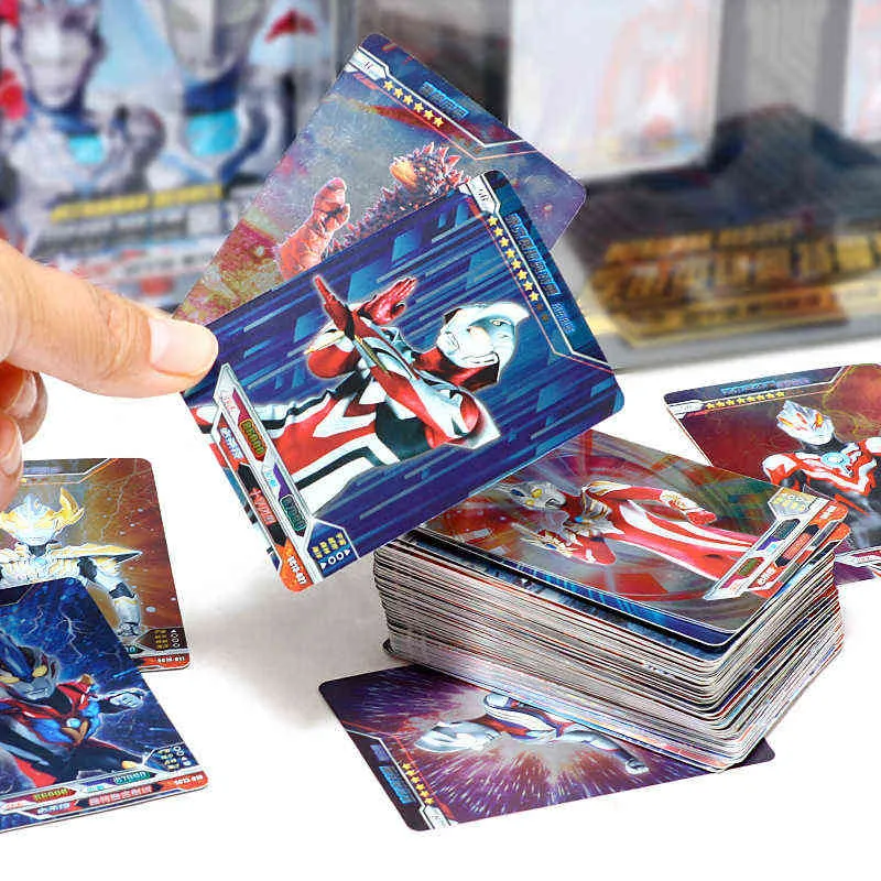 Ultraman Card Brevpapper Kortspel Barn Anime Perifer Character Collection Kids presentkort Toy G1215