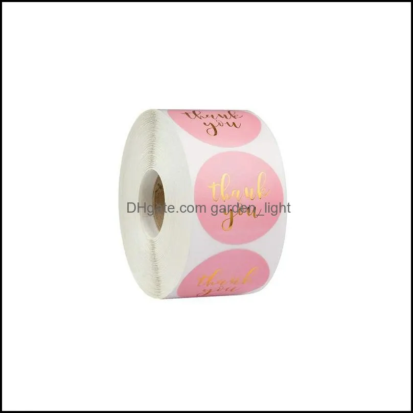 Gift Wrap 500pcs Round Labels Thank You Stickers For Wedding Cards Box Cake Boxes Envelope Sealing