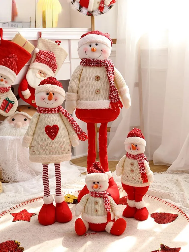 Kerstversiering 2022 Big Dolls Tree Ornamenten Speelgoed Elk Santa Snowman Decoration Kids Year Gift