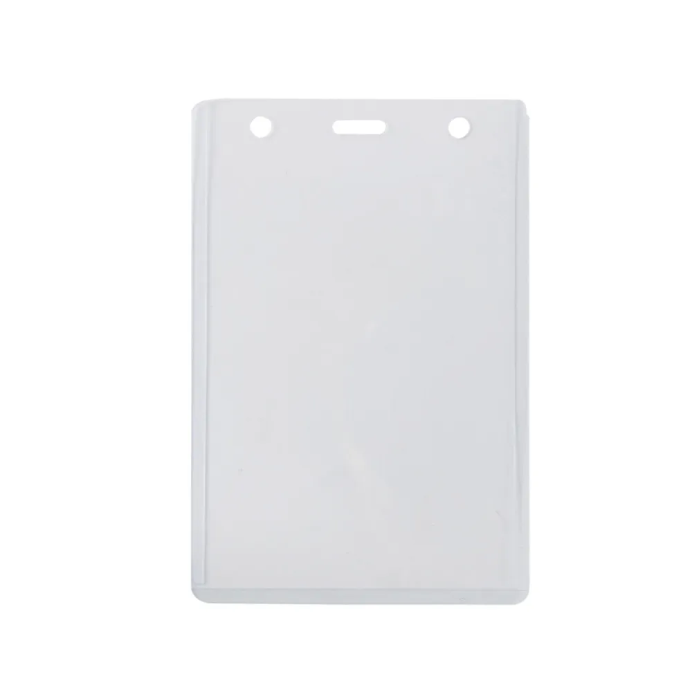 Id Card Badge Holder Vertical Horizontal Clear Pvc Card Holder Resealable Price Display Label Sleeve Sign Frame Tag Pouch