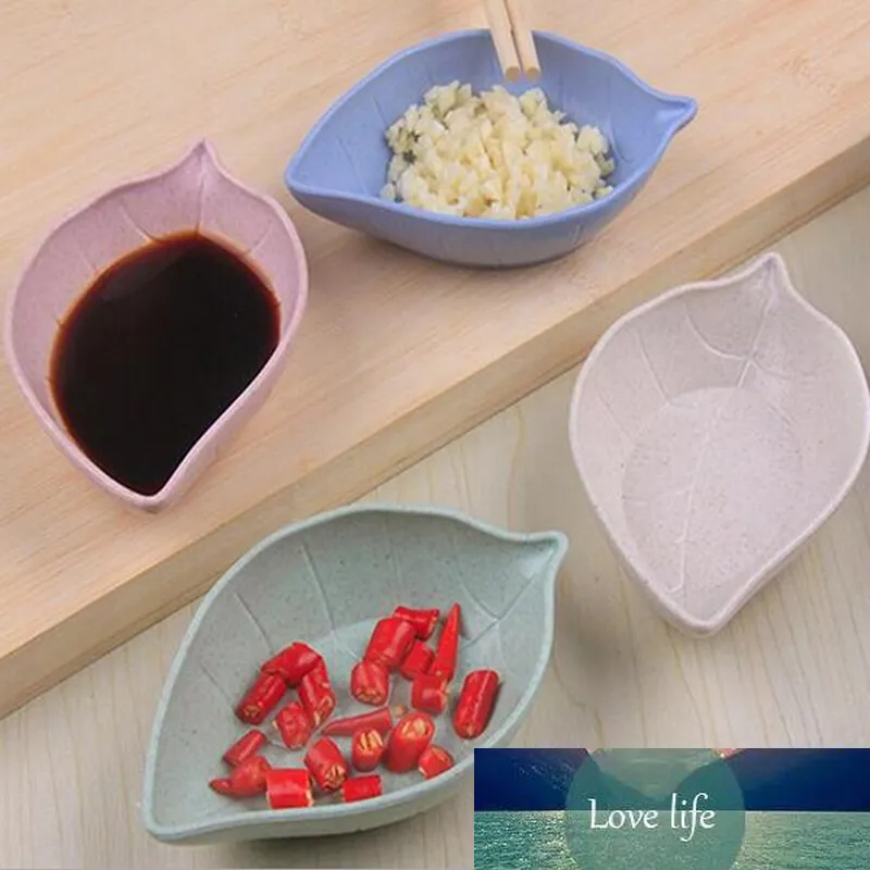 Bonito mini pigmentos flor em forma de tigela de trigo palha plástico molho de soja bandeja de vinagre geléia pratos cozinha pequena placa de mesa de mesa