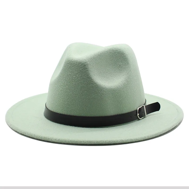 Vilt Fedora Hoeden voor Vrouwen Mannen Breed Bravel Hoed Dames Formele Caps Man Vrouw Jazz Top Hat Mens Panama Cap Mode Hodeau 20 Kleuren Heet