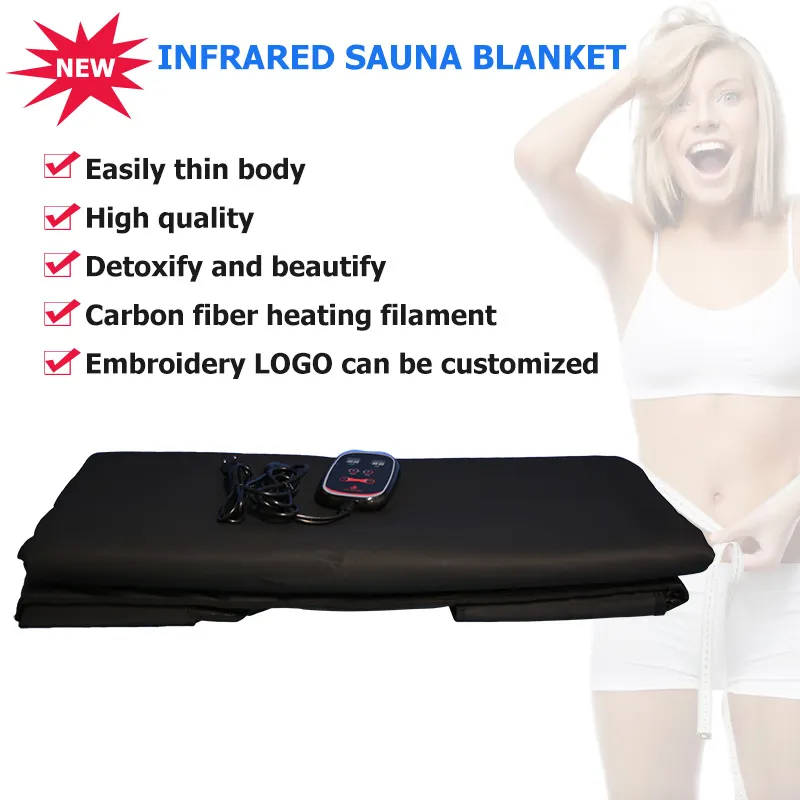 75 degree fat removal black sauna blanket far infrared body fat reduce lymph drainage slimming beauty spa salon use machine