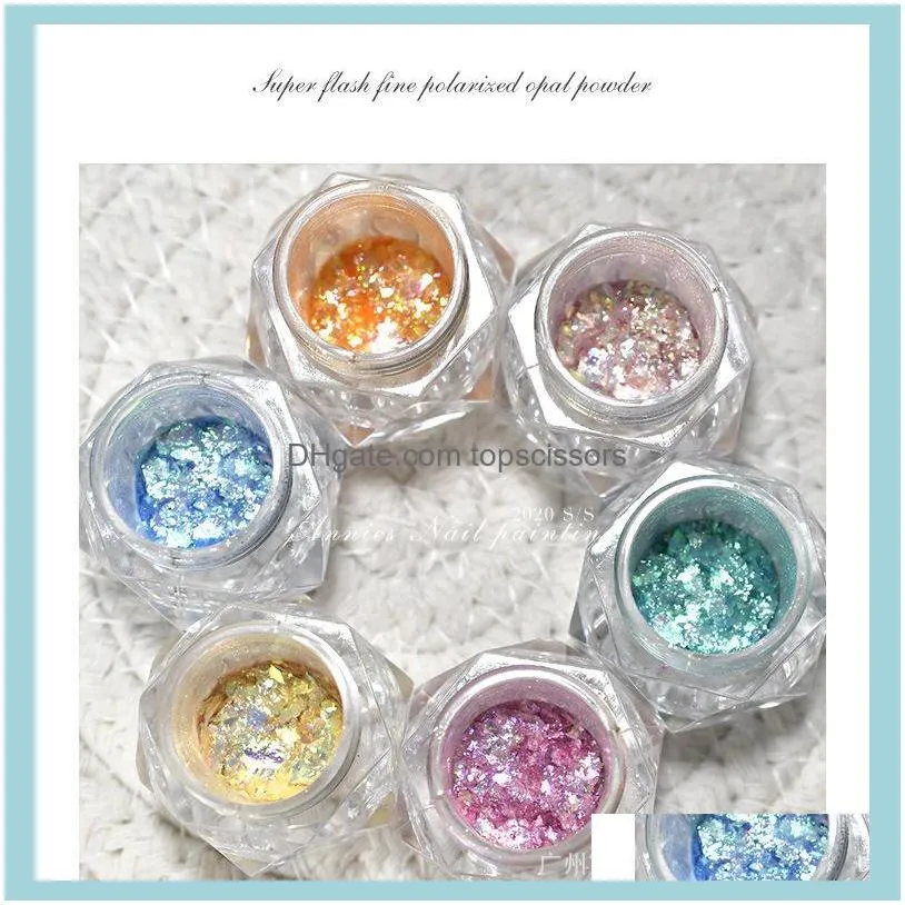 Nail Glitter Opal Powder Art Ultra-thin Phantom Color Super Flash Polarized Polish Cosmetics Fine And Soft Mermaid Foil