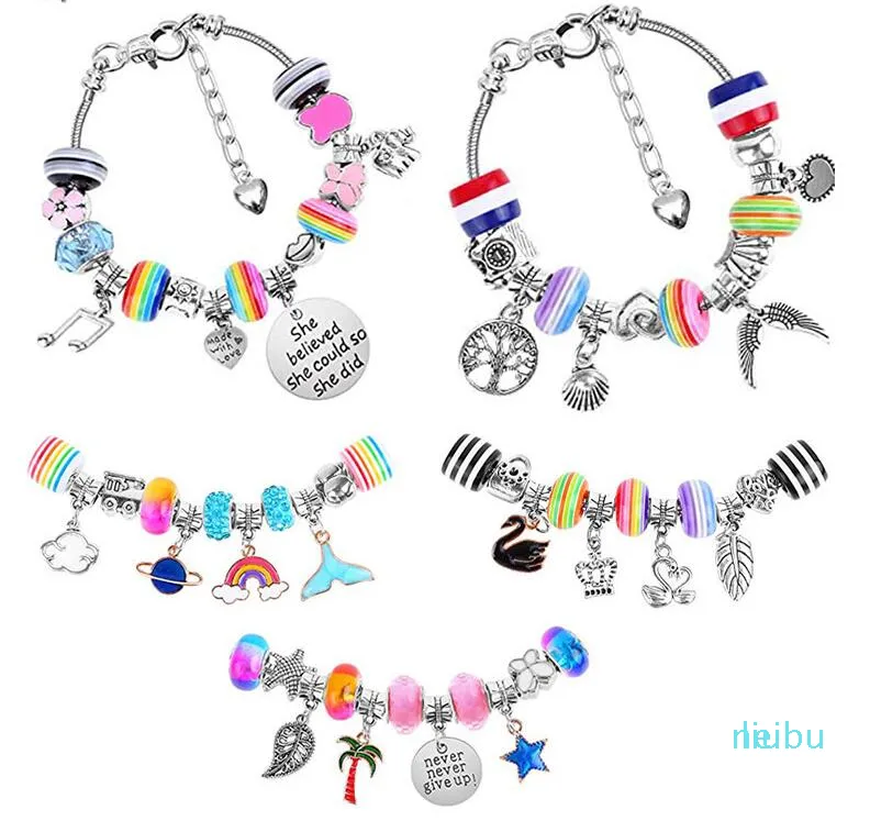 Hawaii Bangles Charm Bracelet sell with package Charms Beads Accessories Diy Jewelry Christmas and Children's Day gifts for K225i