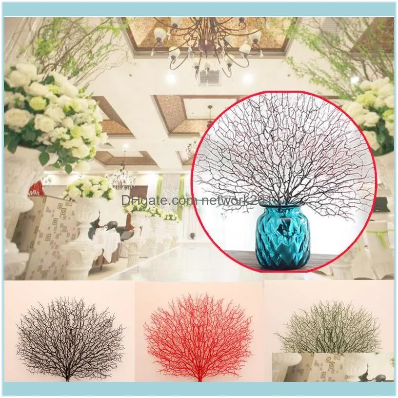 Artificial Flowers Coral Branch Peacock Shape Home Decoration Decor DIY1