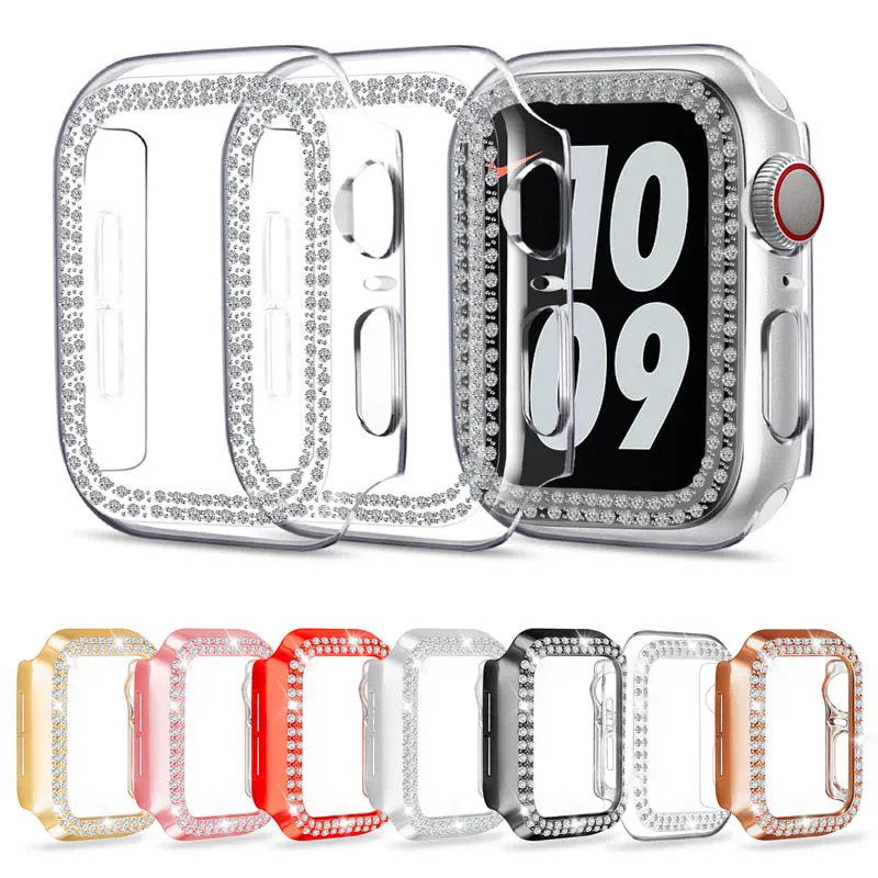 Luxury Diamond Smart Watch Cases For Apple 44MM 42MM 40MM 38MM Watch