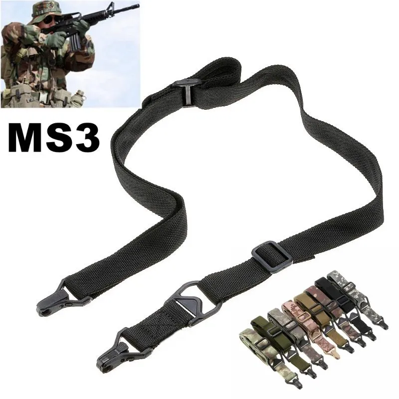 Smyckespåsar, väskor MS3 Gun Sling Taktiska Gevär Bär 2 poäng Justerbar längd Multi Mission Nylon Axelrem Bältesrep