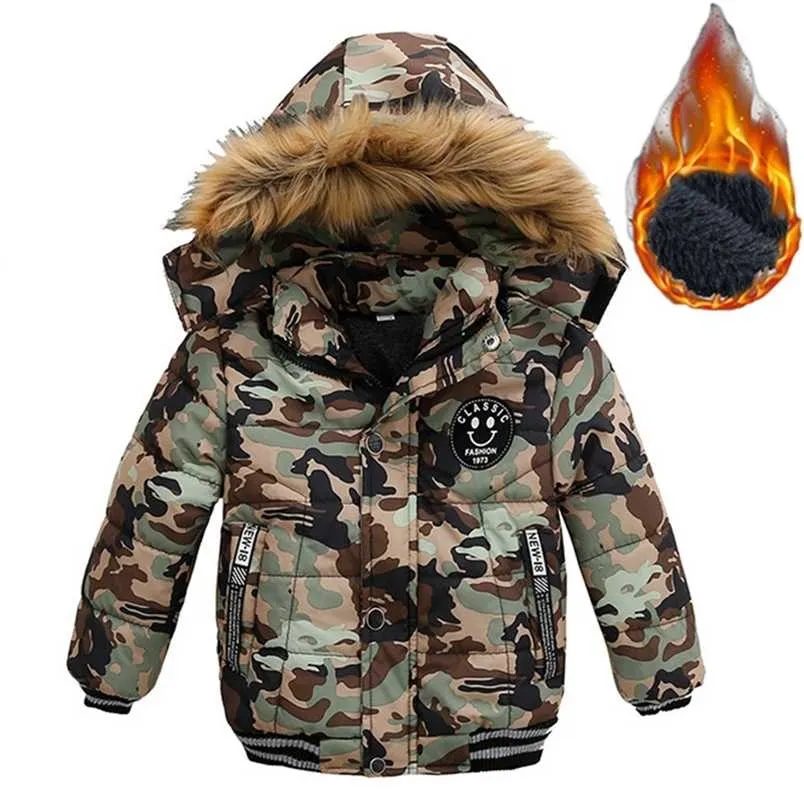 Осень зима детские мальчики из искусственного меха куртка пальто дети детей с капюшоном теплая шерстяная верхняя одежда для мальчика одежда 2 3 4 5 года 211203