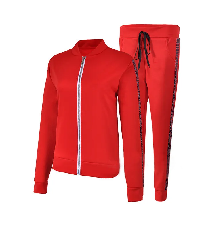 Odzież damska 2 Dwie kawałek kobiety zestaw stroje Damskie garnitury potu Plus Size Jogging Sportowy garnitur miękki długi rękaw Dresswear